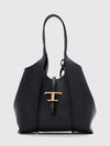 t timeless grained calfskin shoulder bag with double handle