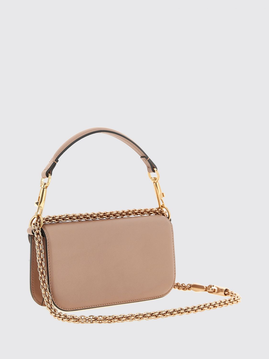 locò mini leather handbag with crystal vlogo