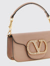 locò mini leather handbag with crystal vlogo