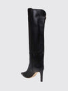 alizze leather knee-high boots with stiletto heel