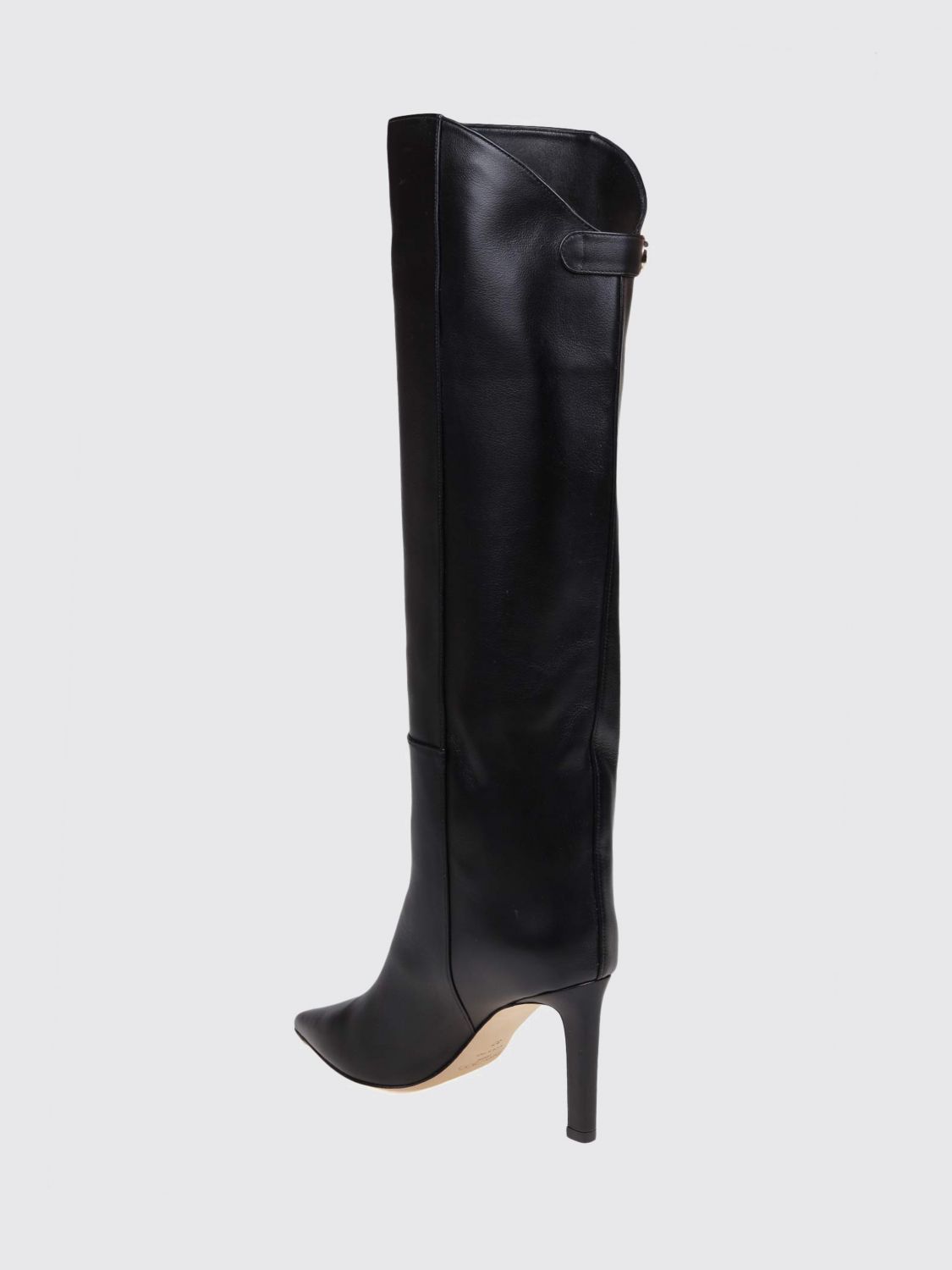 alizze leather knee-high boots with stiletto heel