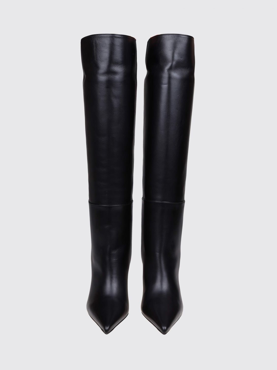 alizze leather knee-high boots with stiletto heel