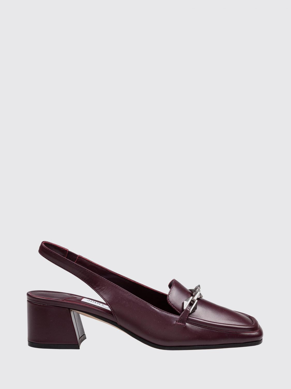 diamond tilda smooth leather slingbacks with horsebit and low heel