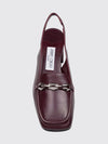 diamond tilda smooth leather slingbacks with horsebit and low heel