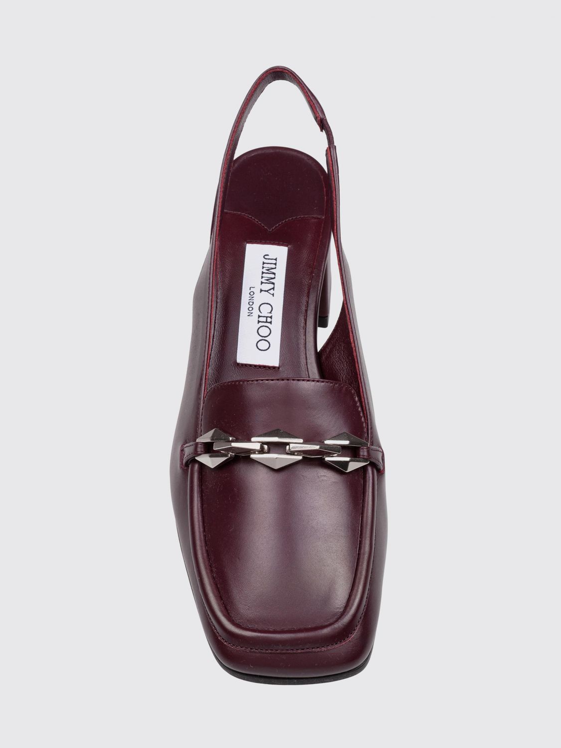 diamond tilda smooth leather slingbacks with horsebit and low heel