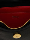 small calfskin leather crossbody bag with gancini clasp