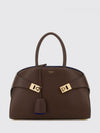 hug calfskin leather tote bag with double handles