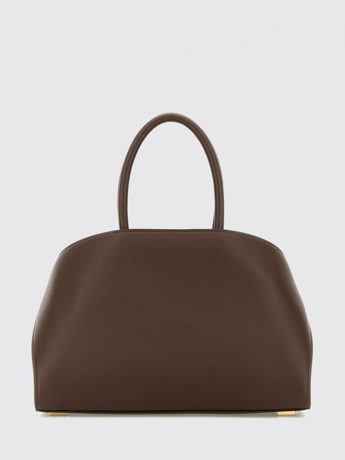 hug calfskin leather tote bag with double handles