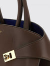 hug calfskin leather tote bag with double handles