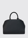 hug calfskin leather mini top handle bag with double handle and straps