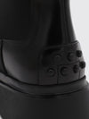 smooth calf leather chelsea boots with rubber sole