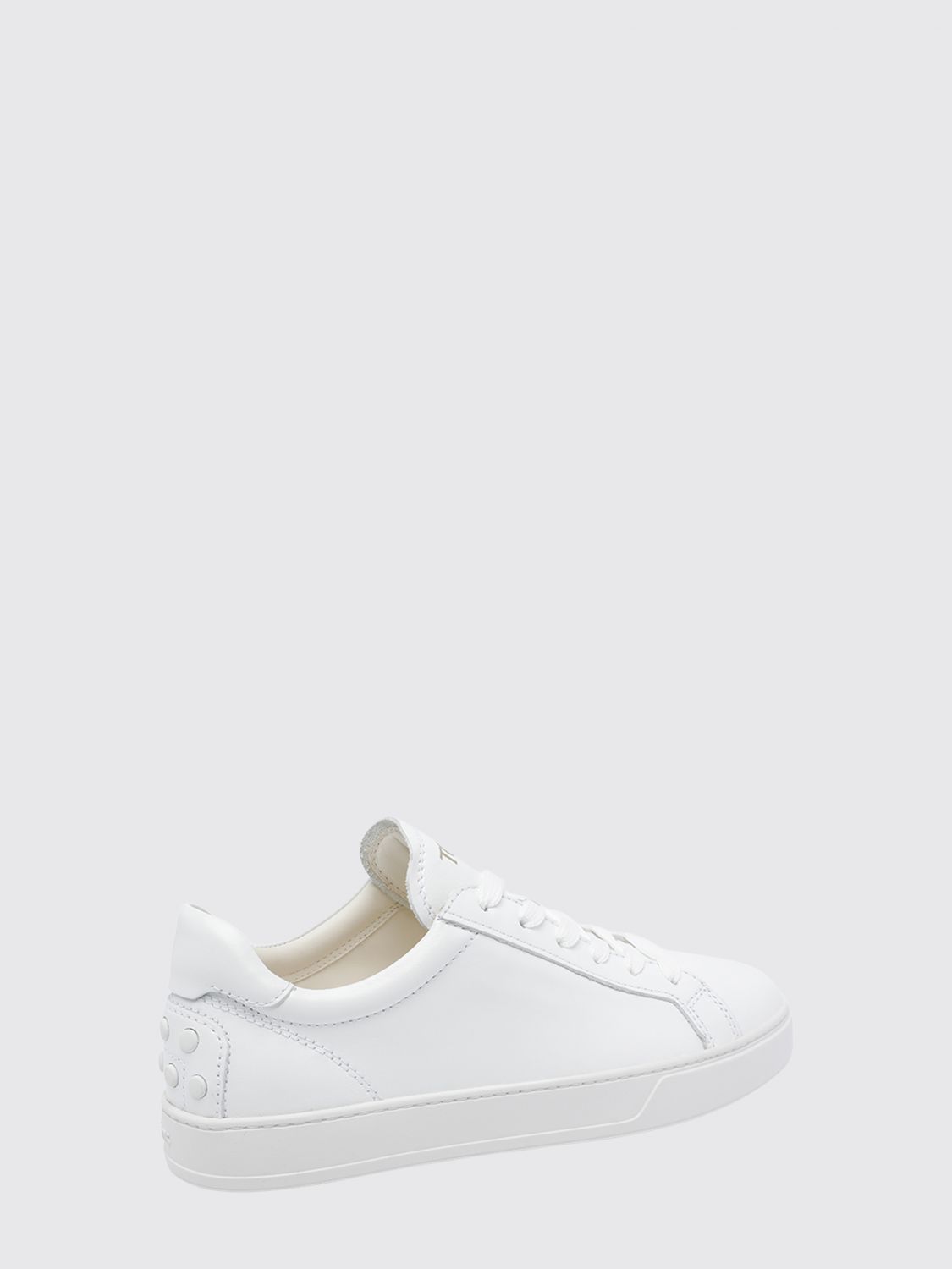 low-top smooth calfskin sneakers with heel gommini