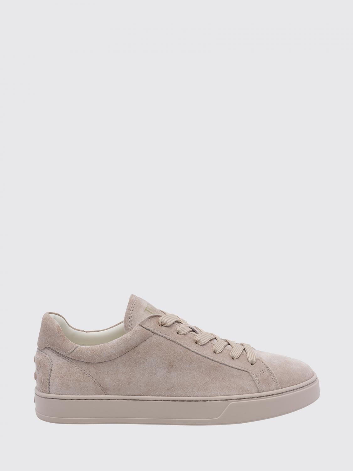 low-top suede calfskin sneakers with heel gommini