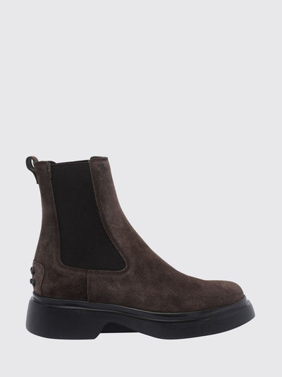 suede calfskin chelsea ankle boots with rubber sole
