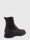 suede calfskin chelsea ankle boots with rubber sole