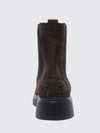 suede calfskin chelsea ankle boots with rubber sole