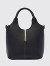 mini handbag in smooth calf leather with removable shoulder strap