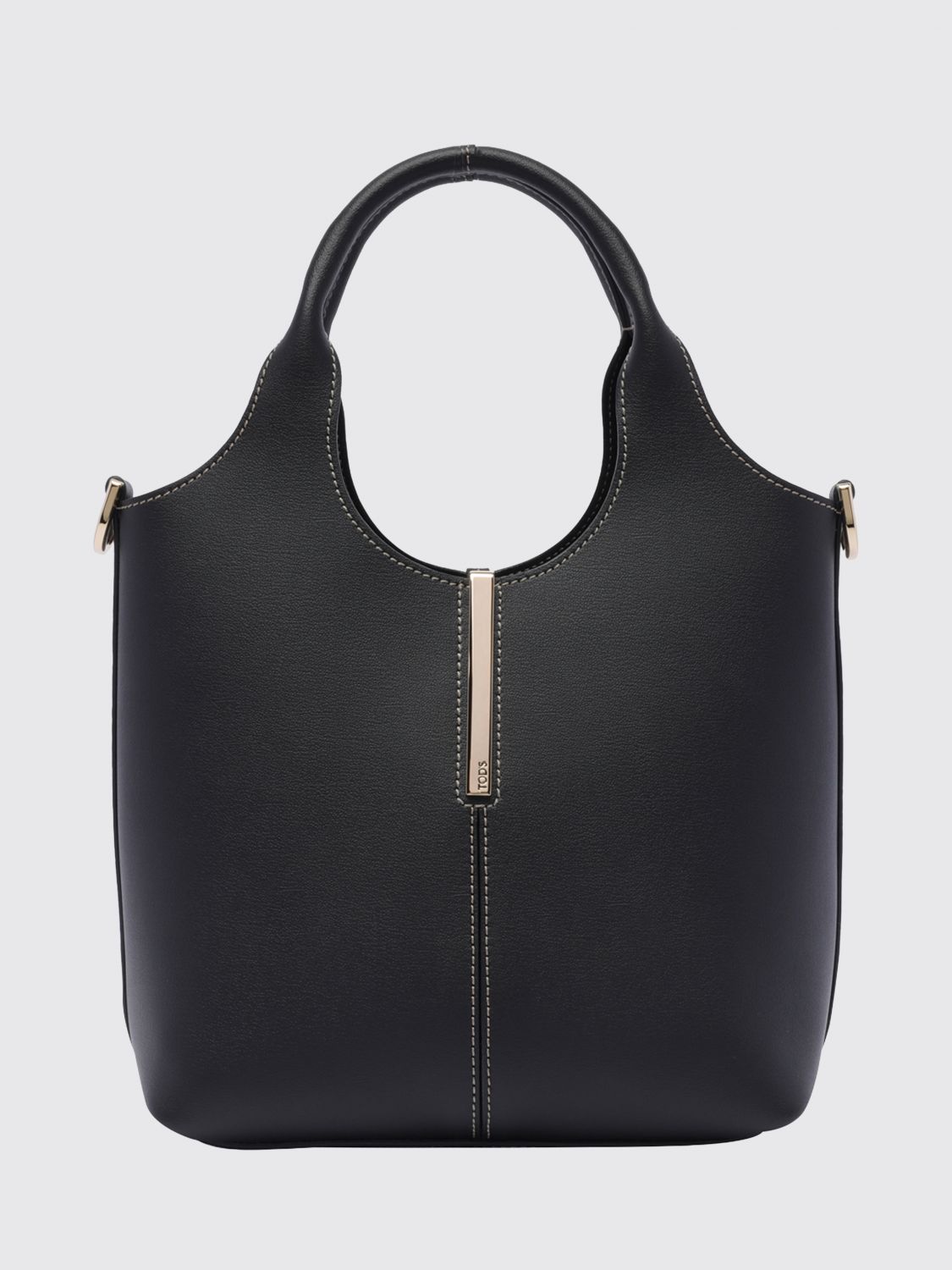 mini handbag in smooth calf leather with removable shoulder strap
