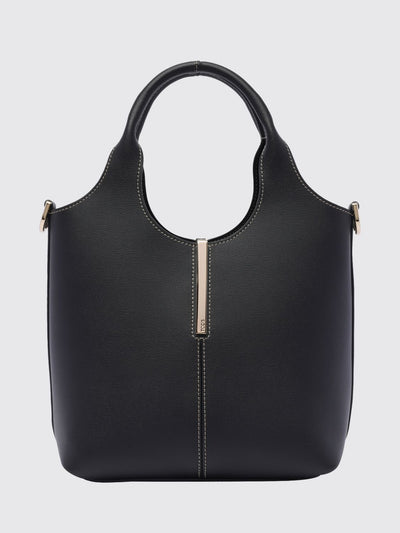 mini handbag in smooth calf leather with removable shoulder strap
