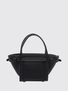 t signature grained calf leather handbag with shoulder strap