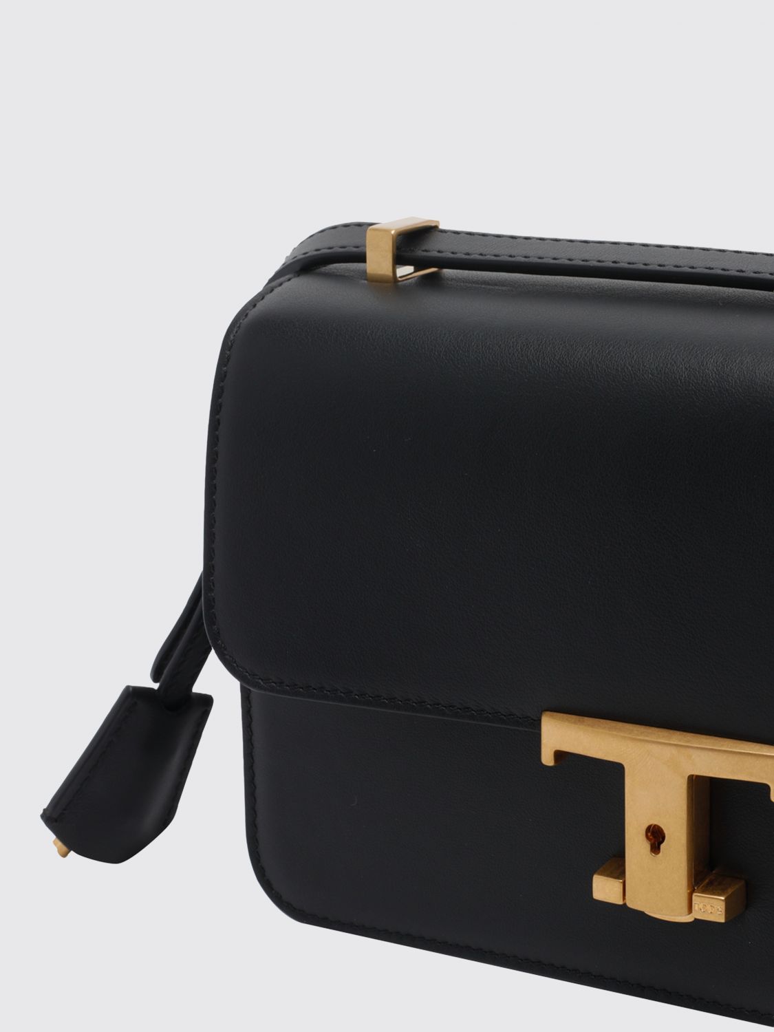 flap t timeless mini shoulder bag in smooth calf leather