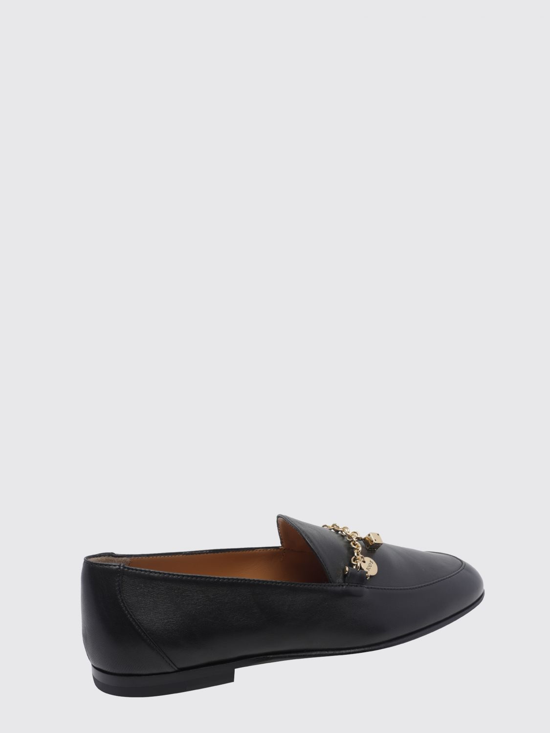 smooth calfskin loafers with metal mesh charm