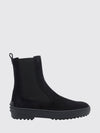 suede chelsea ankle boots with t timeless logo and pebbles