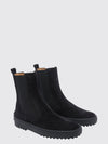 suede chelsea ankle boots with t timeless logo and pebbles