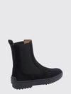 suede chelsea ankle boots with t timeless logo and pebbles