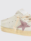 super-star leather sabot mules with distressed effect and open heel