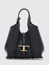 t timeless shoulder bag in grained calf leather with metal logo