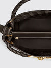 andiamo woven lambskin bucket bag with adjustable strap