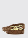 smooth leather belt with metal buckle