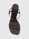 toy crocodile-embossed calfskin sandals with sculptural heel