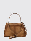rodeo medium shoulder bag in croc-effect suede with charm