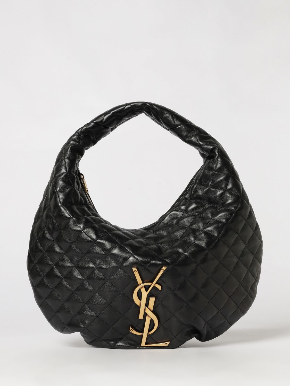 icare hobo bag in quilted nappa leather with ysl logo