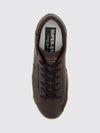 super-star grained leather sneakers with distressed effect