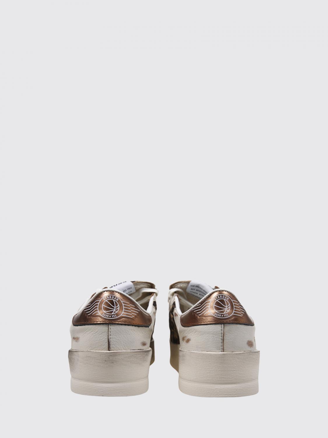 stardan animal print leather sneakers with a worn-out effect