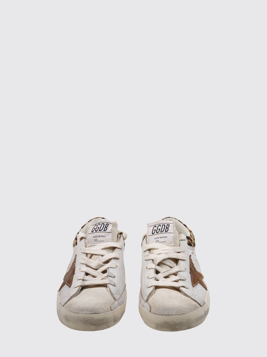 GOLDEN GOOSE 36 super-star leather and pony hair sneakers with a worn-out effect