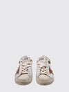 super-star leather and pony hair sneakers with a worn-out effect