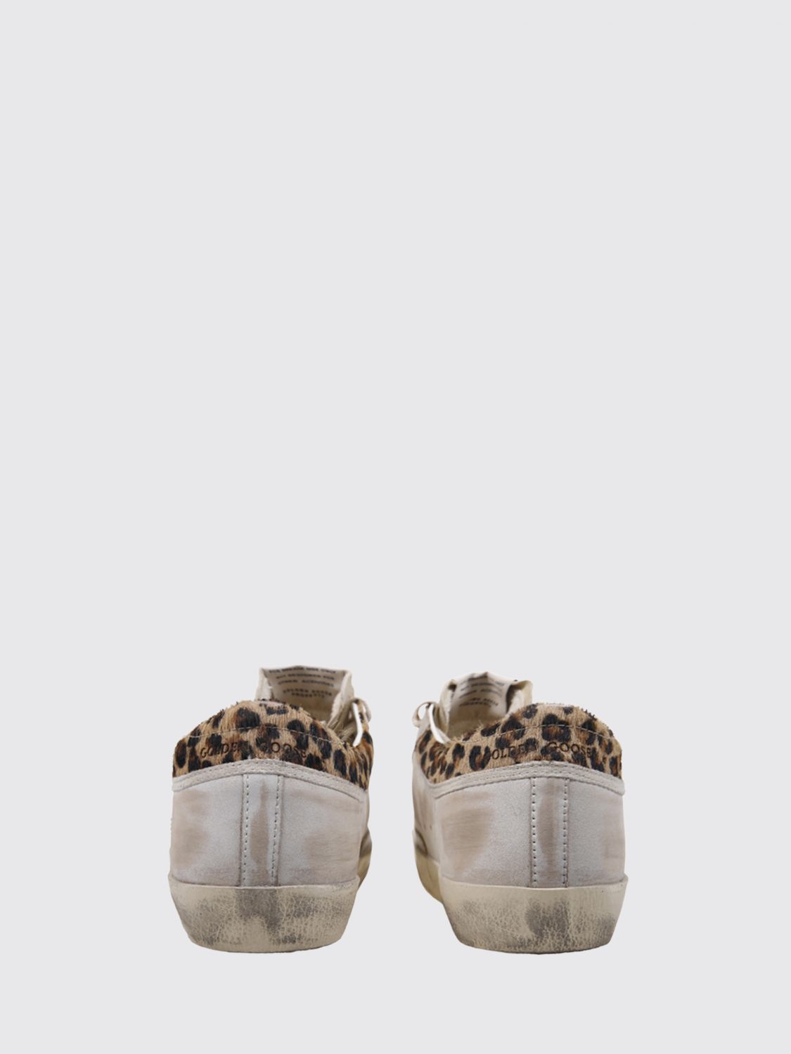 super-star leather and pony hair sneakers with a worn-out effect