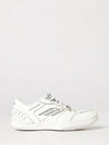 hamptons low-top sneakers in worn-effect leather with logo
