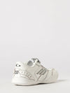 hamptons low-top sneakers in worn-effect leather with logo