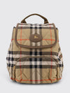 horseshoe nylon backpack with vintage check pattern and ekd logo