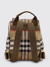 horseshoe nylon backpack with vintage check pattern and ekd logo