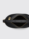 metal dots shoulder bag in smooth calfskin with zip closure