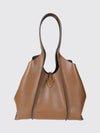 t timeless calfskin shopping bag with logo and removable pouch