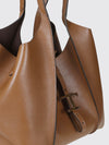 t timeless calfskin shopping bag with logo and removable pouch