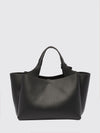 hammered leather handbag with logo charm and removable strap