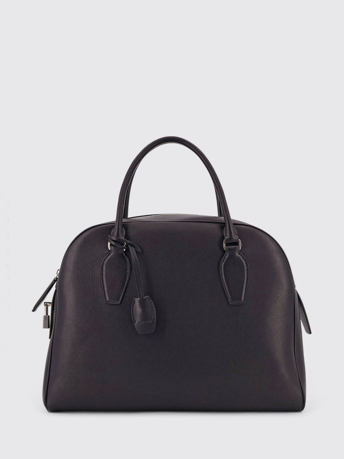 THE ROW OS india bowling bag in calf leather with double handle and charm